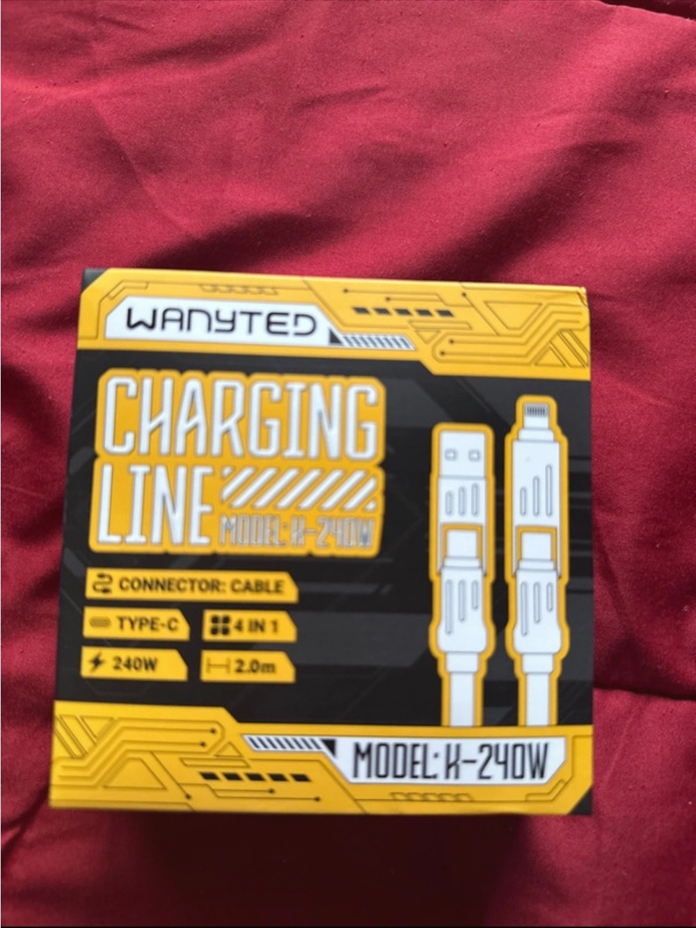 Wanted Yellow Charging Line USB-C Cable - Model K-240W